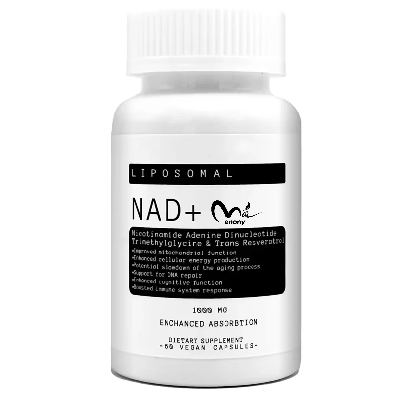 

Liposomal NAD+1000mg containing resveratrol, DNA repair and anti-aging cell health support, 60 vegetarian capsules