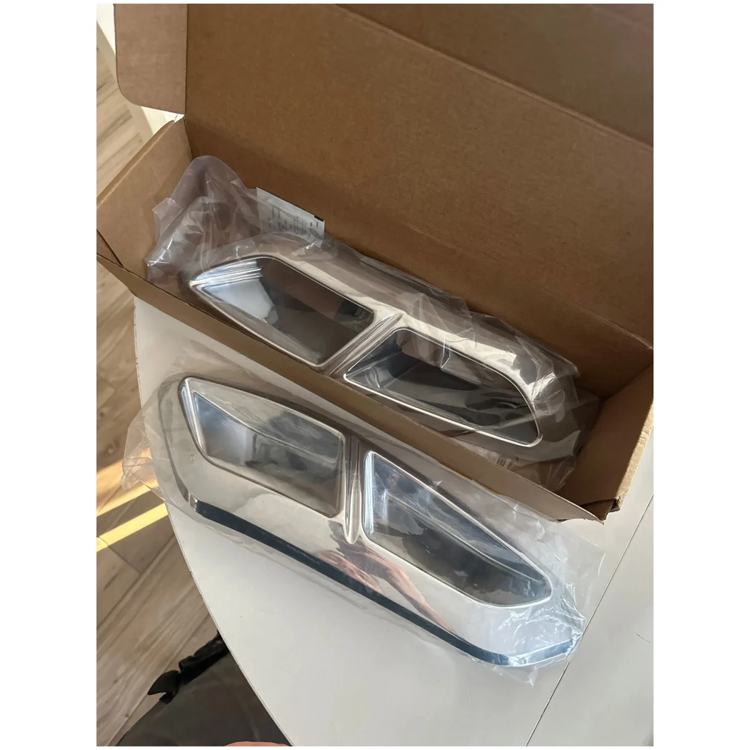 For VW Arteon 2018 2019 2020 2021 2022 2023 Car modification Four Outlet Exhaust Rear Bumper Chrome Black Decoration Accessorise