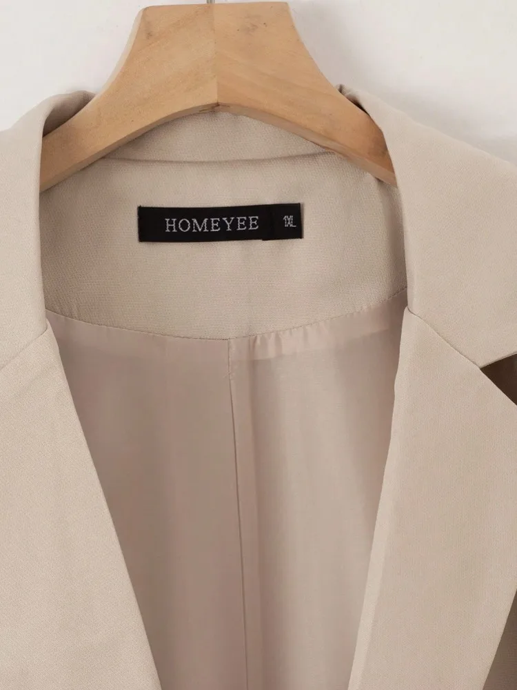 Damska, dopasowana marynarka do biura, plus size, zapinana na jeden guzik, z kieszeniami, beżowa, bordowa, zimowa, modna, do pracy, prosta, codzienna marynarka.