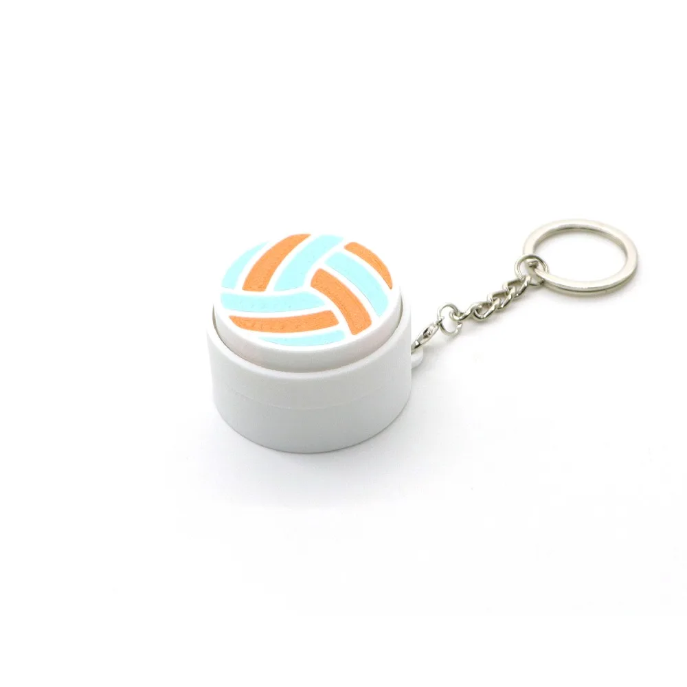 3D Printed Sports Balls Clicker Key Chain Sport Theme Basketball Baseball Button Balls Key Chain Cartoon Football Tennis