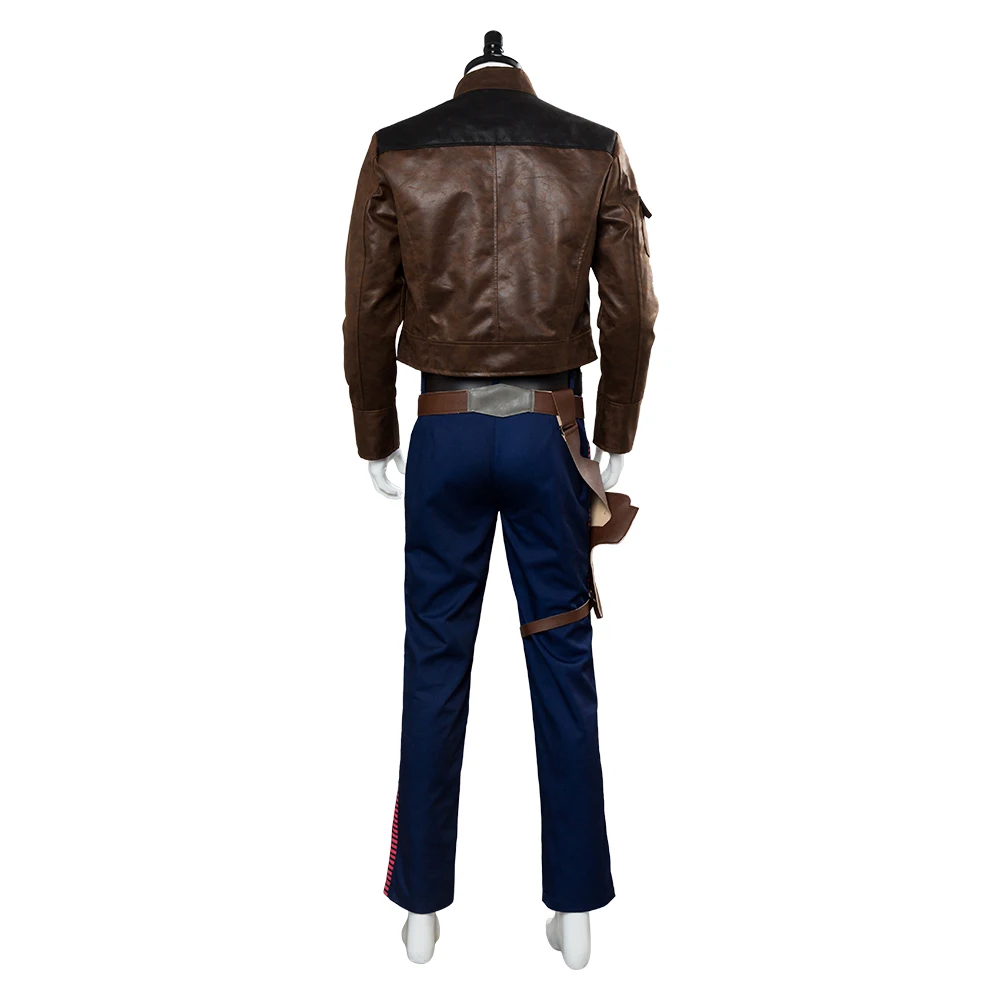 Halloween Han Cosplay Traje para Homem, Colete, Botas, Fatos, Fantasia Filme, Batalha Espacial, Representação Masculina, Coldre, Roupas de Festa, Acessório