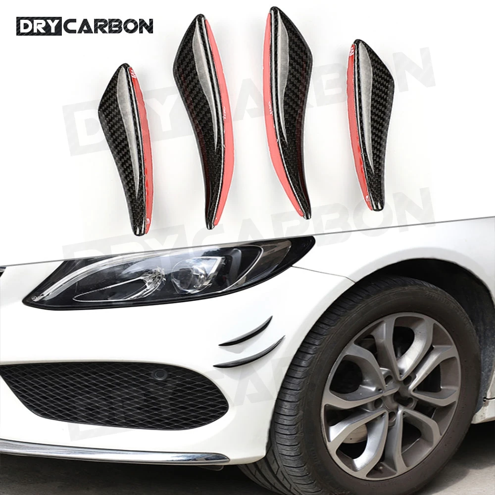 Universal Car Front Bumper Lip Splitter For Benz A B C E S Class W205 W212 W213 W218 W176 Air Knife Body Kit Car Spoiler Canards