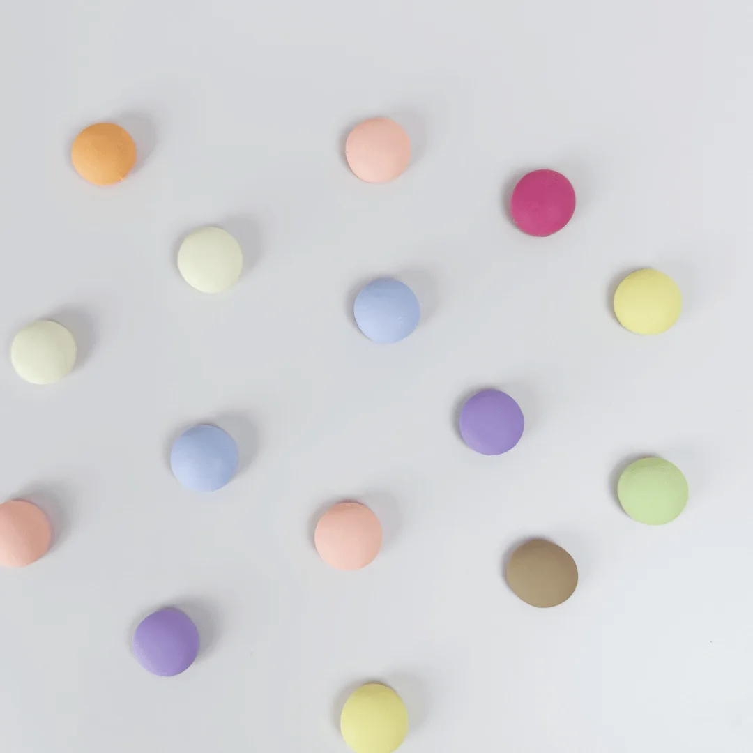 10pcs Pastel Macaron Fridge Magnets Set - Colorful Round Refrigerator Stickers Cute Decor for Kitchen Whiteboard & Photo Wall
