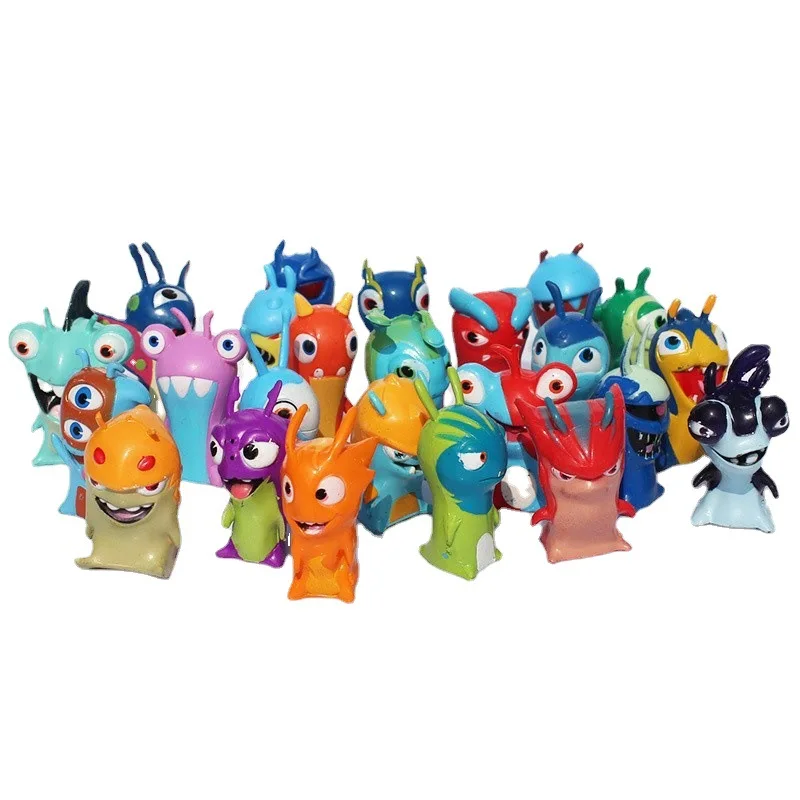 Slugterra 24ชิ้น/เซ็ตคอลเลกชั่นของเล่นตุ๊กตาขยับแขนขาได้การ์ตูนทำจาก PVC ตุ๊กตางานอดิเรกที่น่ารักของขวัญคริสต์มาสสำหรับเด็ก