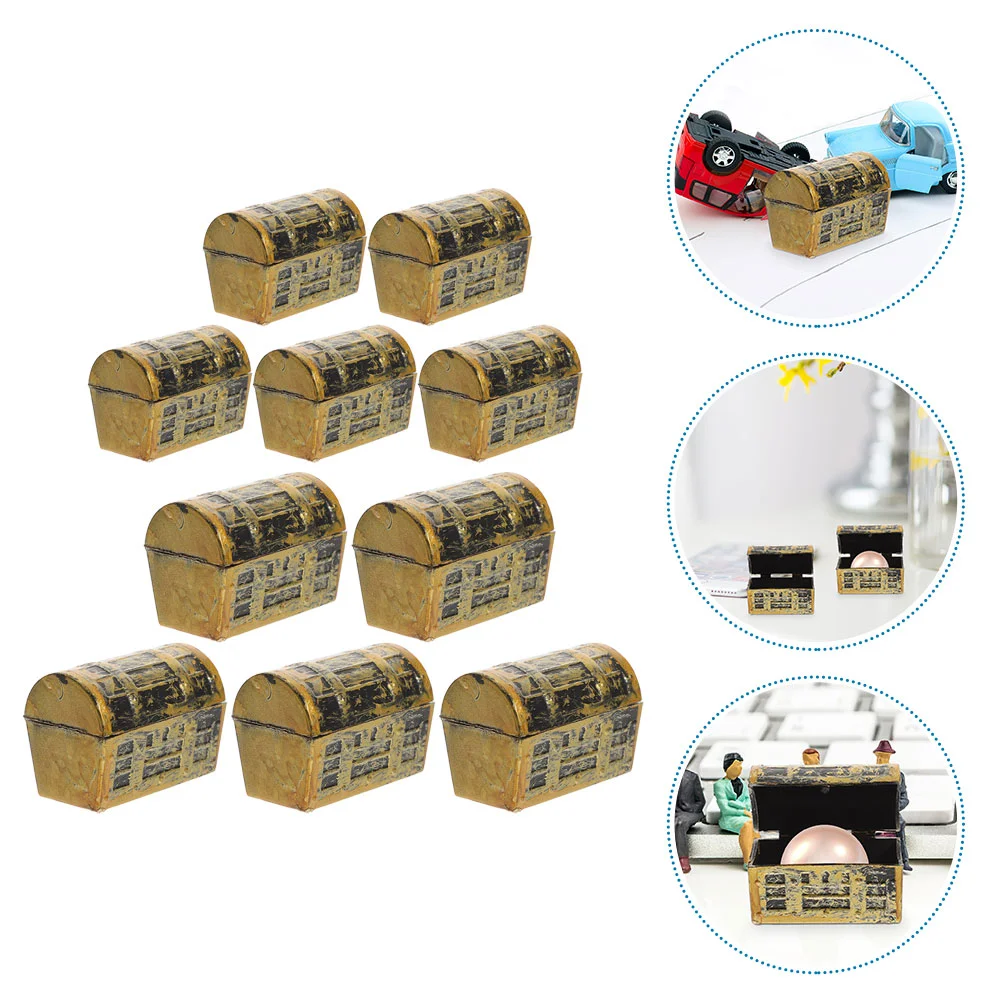 10 Pcs Decorate Mini Treasure Chest Child Toys Pirate Plastic Kids Vintage Favor