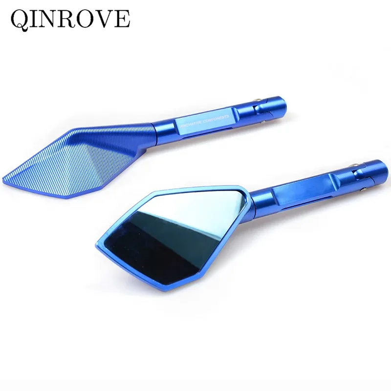 Motorcycle Accessories Rearview Mirror CNC Aluminum Blue Glass Mirror For Honda CB650R Shadow 400 750 Yamaha NMAX 155 300 XMAX