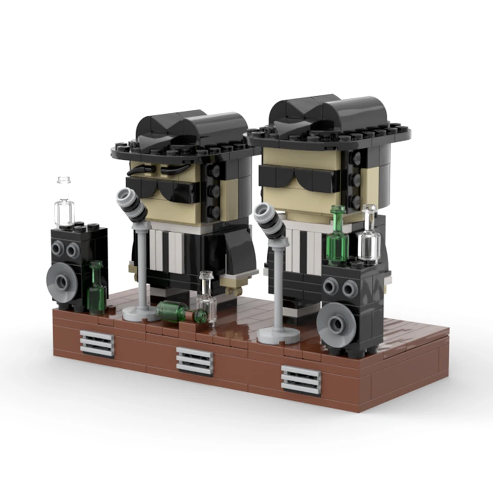 

MOC Classic Movie Blues Brothersed Building Blocks Band Stage Stage Performance Action Figure Brick Toy for Kids Gift