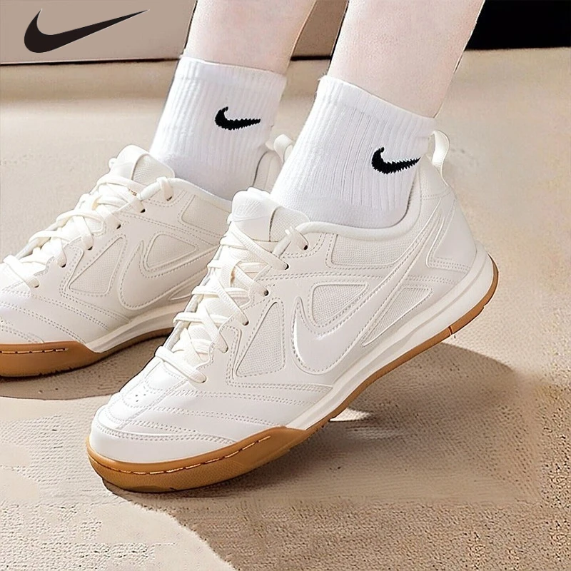 

Nike Gato LV8 GS Sneakers, Synthetic Leather Mesh Gum Rubber Retro Skate Soccer-Inspired Casual Shoes For Youth II7084-100