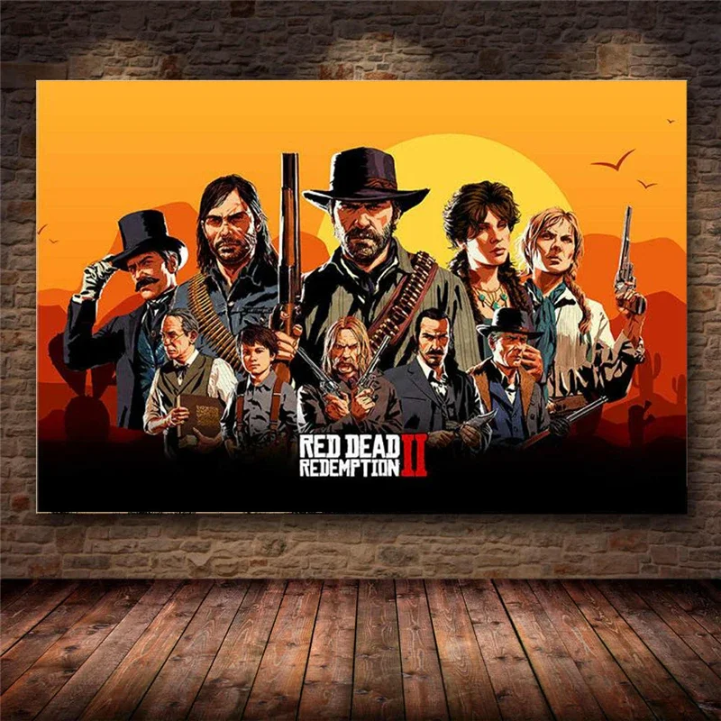 Red Dead Redemption Game Canvas Poster Wall Art Canvas Poster Print Home Decorative Picture Painting