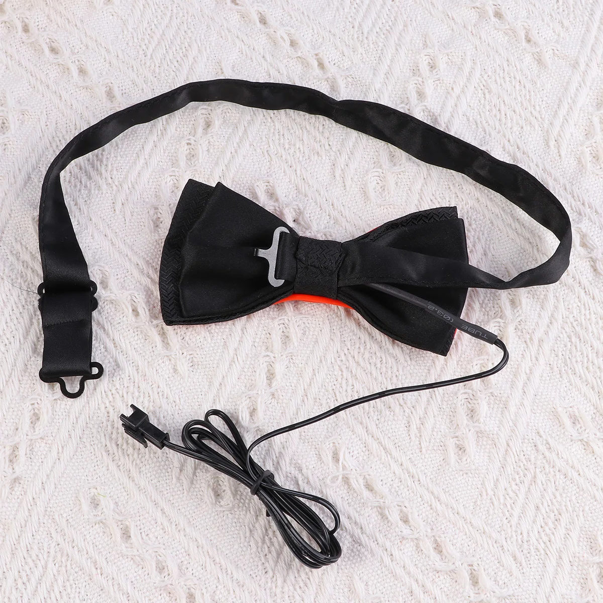 Papillon lampeggiante a LED Rosso incandescente Cravatta per feste Collare per prestazioni Accessorio per costume cosplay Decorazione di Halloween Regalo per festival