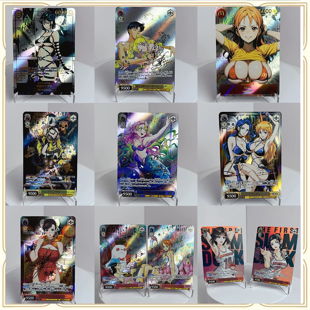 Anime One Piece DIY ACG Boys Play Toys Christmas Birthday Gift Collectible Card Nami Hyuga Hinata Fubuki Power Mai Shiranui