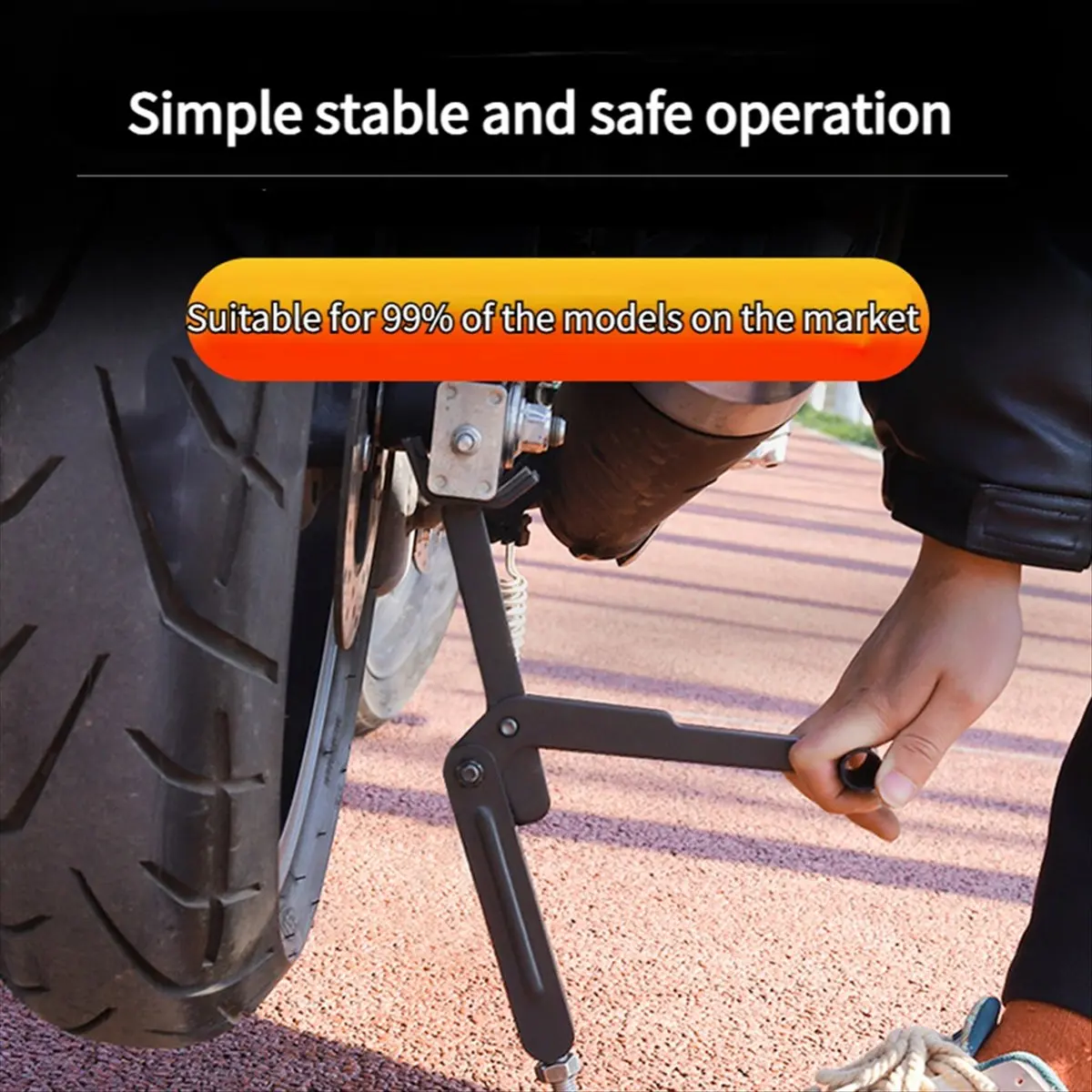 ABST Motorcycle Kickstand Wheel Support Side Stand Paddock Stable Repair and Maintenance Parking Support Tool Folding Labor view 4