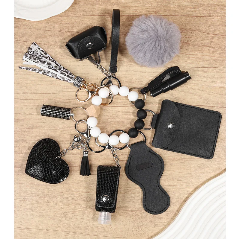 Protection Defence Key Chains Set Accessories for Women Safety Wristlet Self Defense Keychain