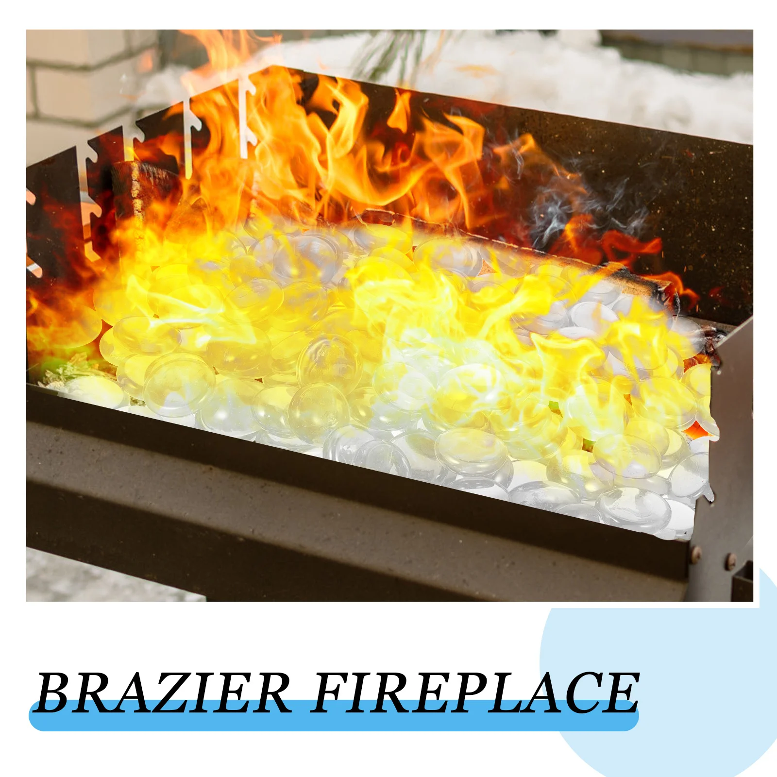 1 حقيبة من حفرة النار الزجاج الخرز متعدد الألوان مقاومة للحرارة للداخلية في الهواء الطلق الموقد خزان الأسماك حوض السمك المناظر الطبيعية الديكور