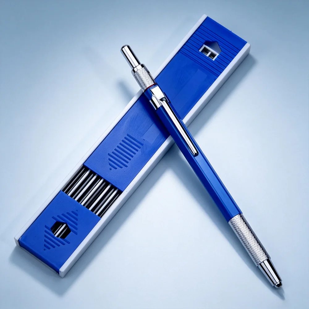 Black Metal Activity Pencil, Drawing Engineering Marking Pen, Drawing Automatic Pencil Set Stationery