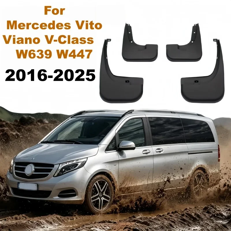 For Mercedes Benz Vito Viano V Class 2016 2017 2018 2019 -2025 W639 W447 Fender Mudflaps Splash Guards Mudguards Mud Flaps