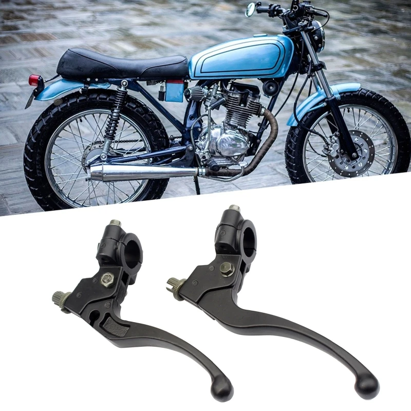 Motorcycle Brake Cable Clutch Lever 7/8\'\' 22mm Mount for Honda CRF50 XR50 Kawasaki Suzuki Scooter Dirt Bike Scootor 2pcs