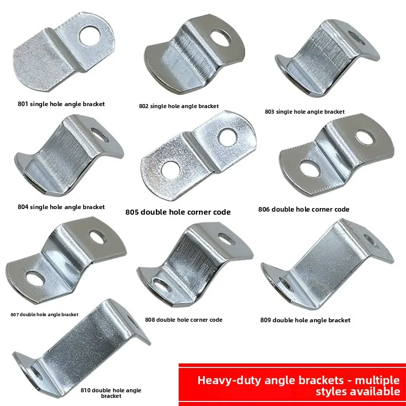 Furniture Corner Braces Degree L Angle Metal Frame Connectors Single Double Hole Repair Hardware In Silver Or Black Piece Packs