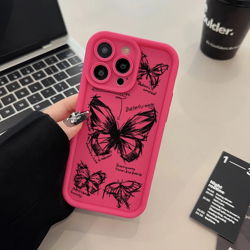 Fall Prevention Cute DIY For iPhone 15 14 Plus 15 14 13 12 11 Pro Max Mini X Xs Max 7 8 Plus Case Soft TPU Cover WK64