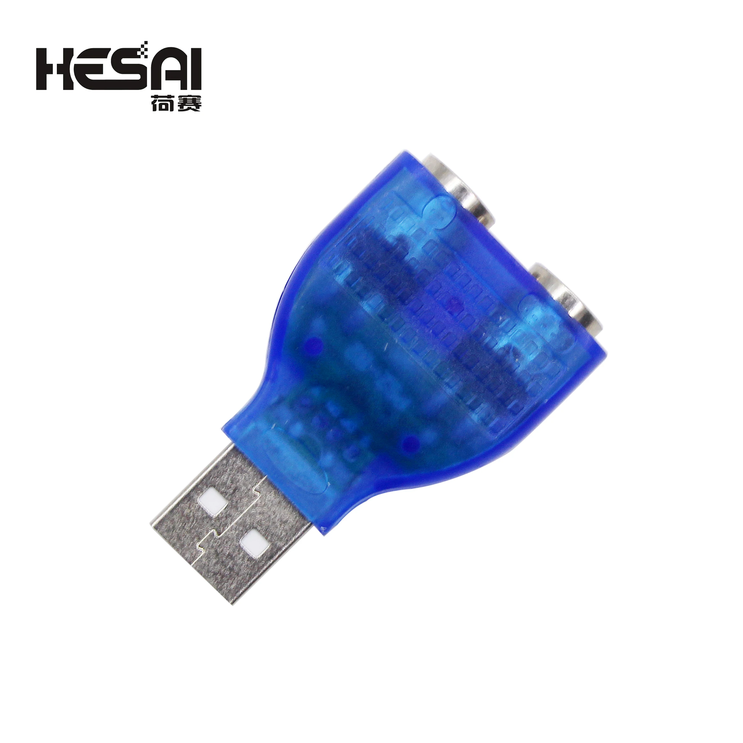 USB 2.0 A Male to 2Port PS2 Female Converter Adapter for Mouse Keyboard Connector Adapter Dongle