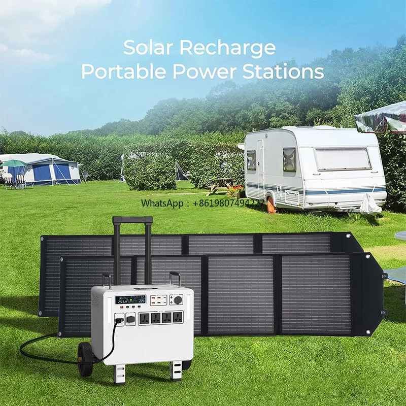 Popular Design Solar Generator 2400W   Pure Sine Wave LiFePO4  Portable Power Station 2560Wh  for Home Use