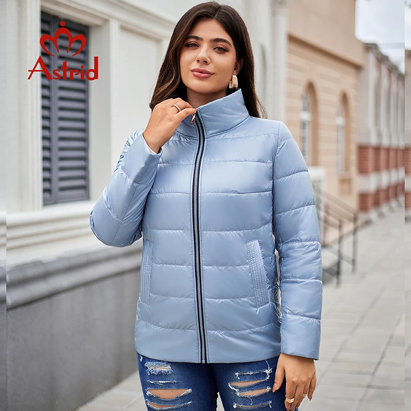 Astrid Casual Damska jesienno-zimowa parka Plus Size Odzież damska Wyściółka Ciepły kaptur Damska pikowana kurtka Nowość w płaszczach 10368