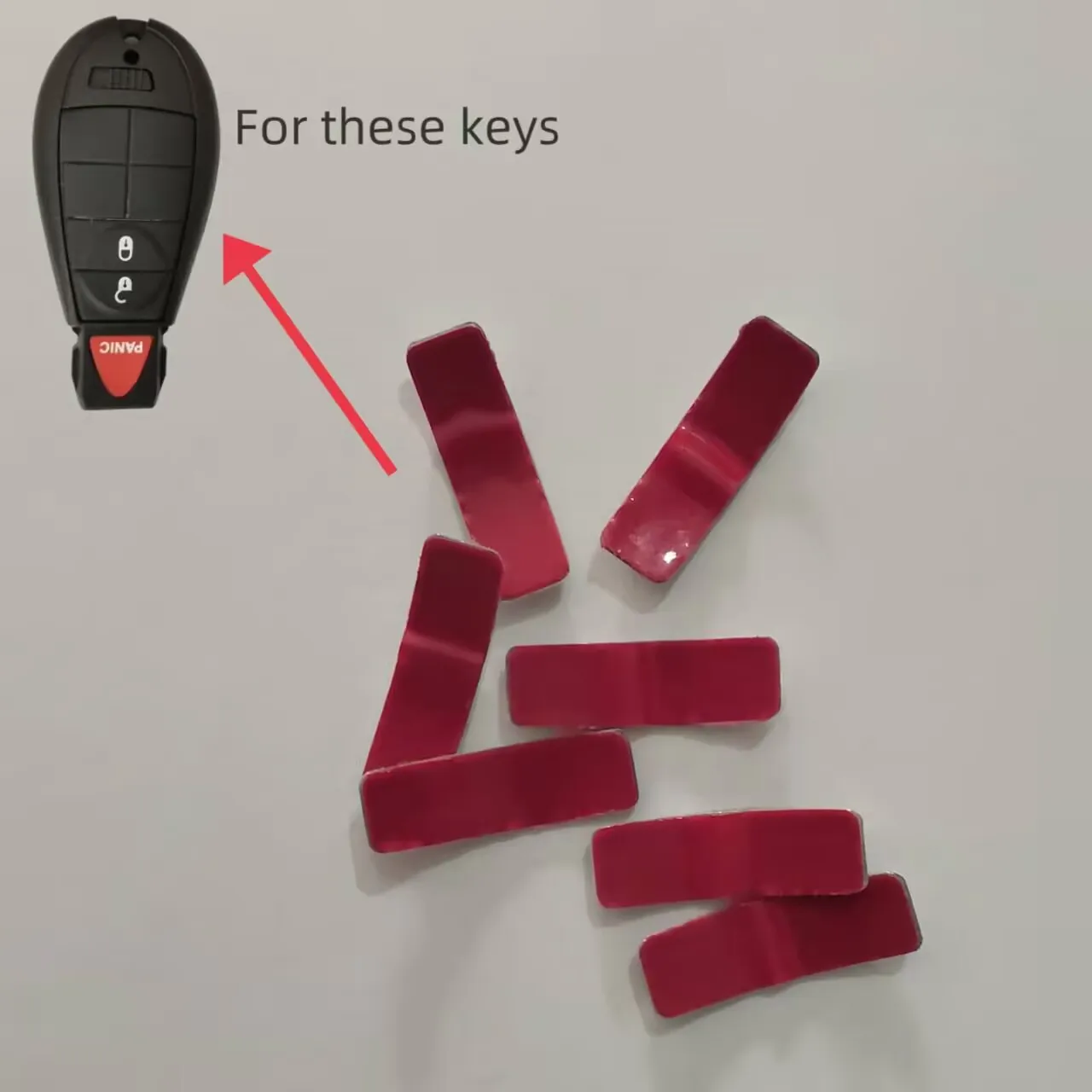 26.2*8MM DIY Emblem Logo Replacement Sticker Emblem For Jeep Dodge Chrysler remote key shel