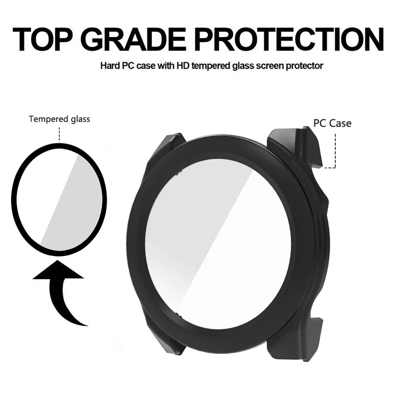 กระจกนิรภัย + เคสสำหรับ Garmin Fenix 8 51mm 47mm กรอบป้องกันหน้าจอกรอบกันชนฝาครอบสำหรับ Fenix 8 51mm 47mm