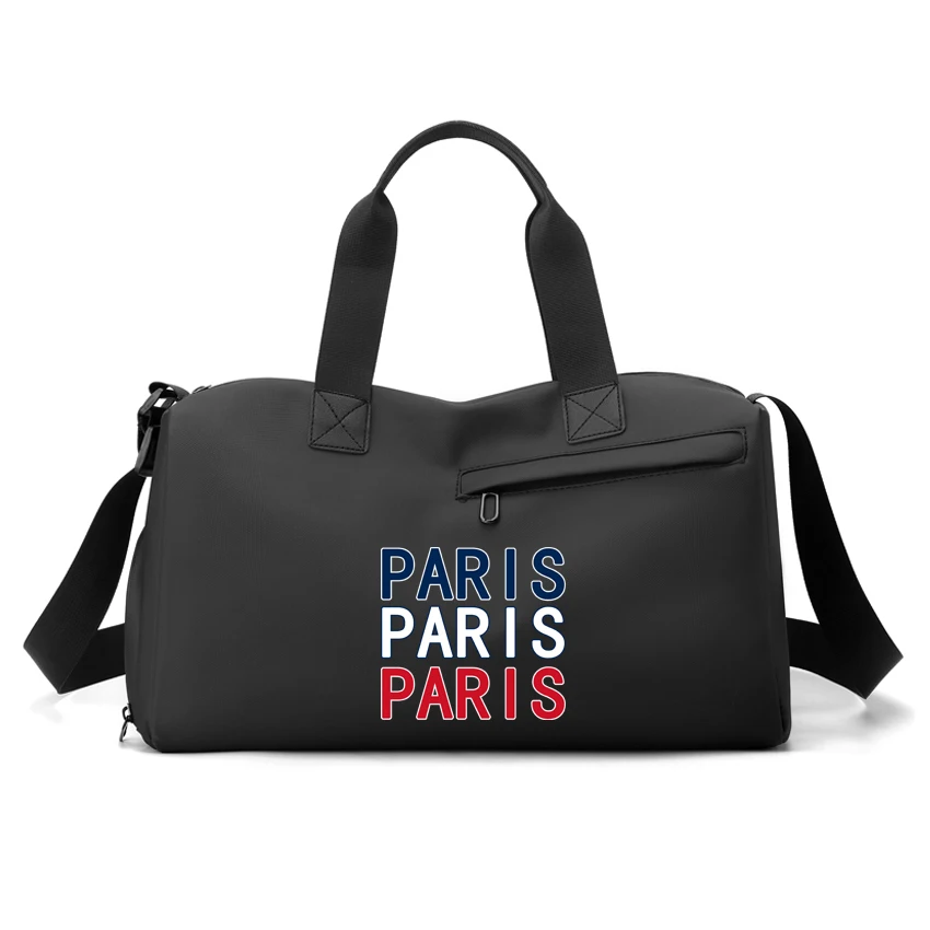 

PARIS печатная сумка для фитнеса, сумка через плечо, сухая разделительная мужская сумка для фитнеса, женская ручная спортивная сумка, баскетбольная сумка из искусственной кожи