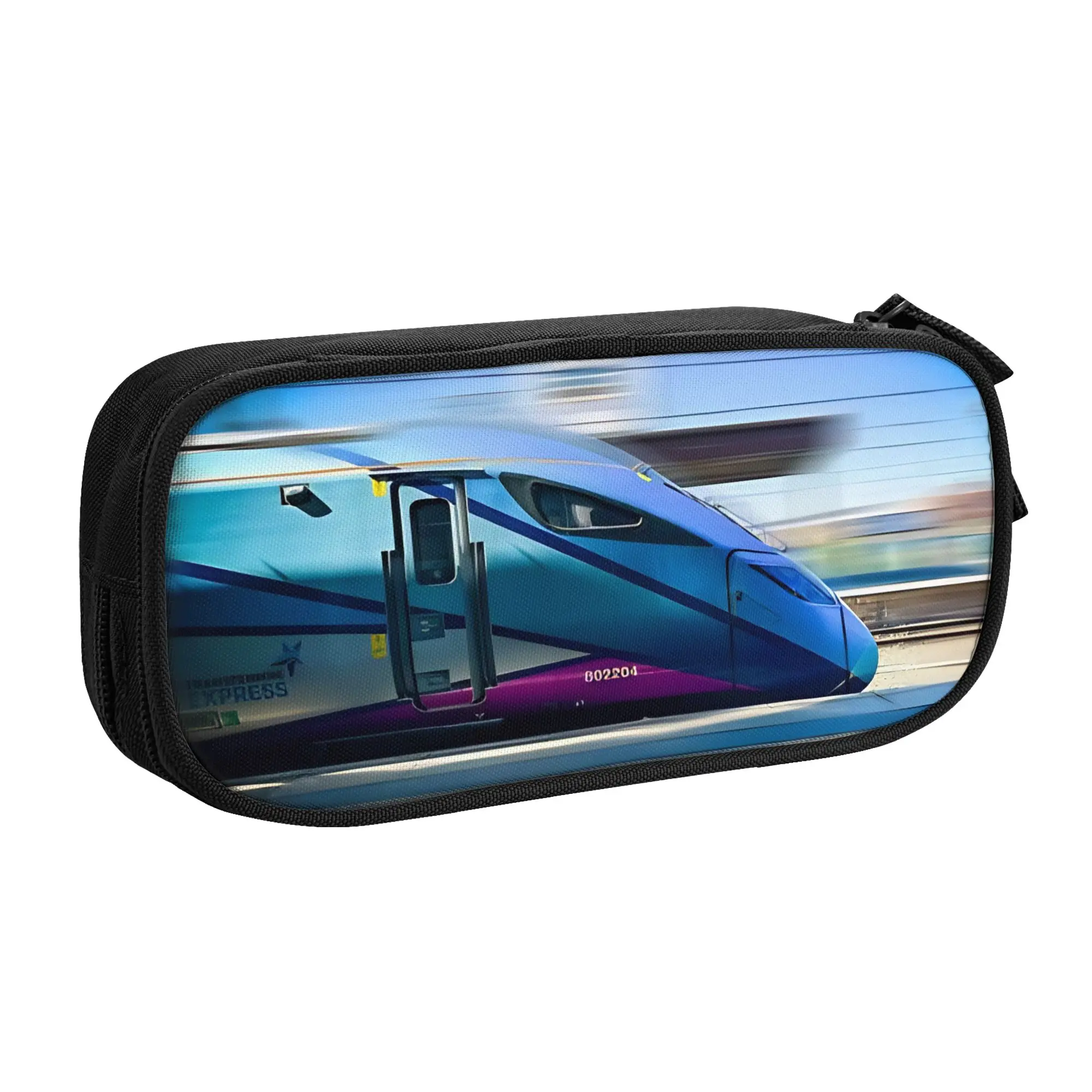 Speed!  Pencil Case Cute  High Speed Rail Train Pen Box Bags Girl Boy Large Storage Students School Cosmetic Pencilcases