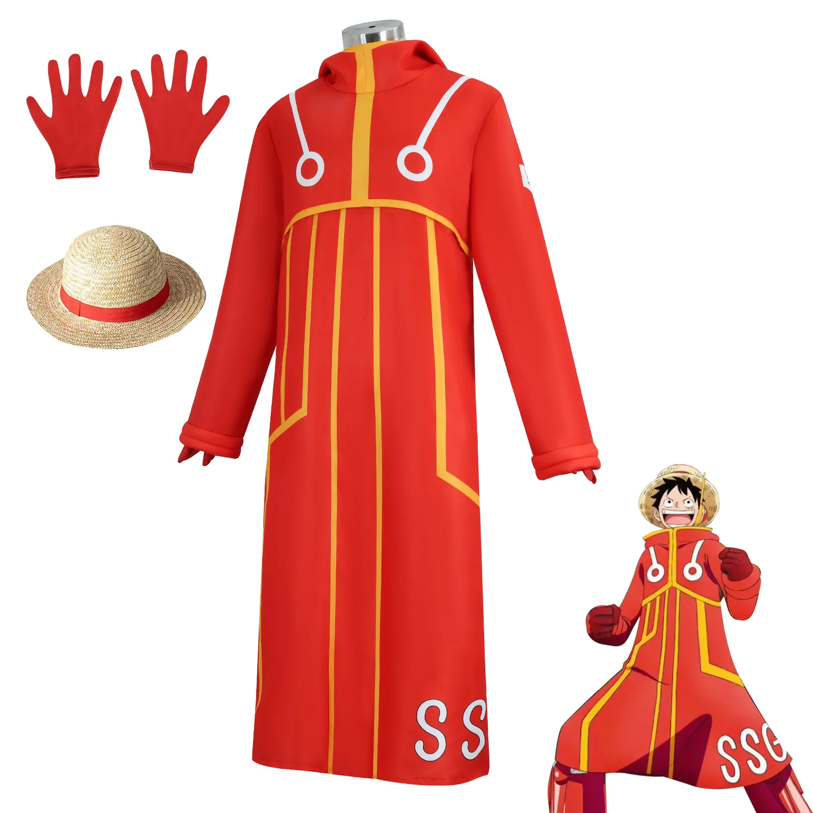 

Костюм для косплея Луффи, Арка Острова Эггхед, Костюм персонажа из Острова Будущего