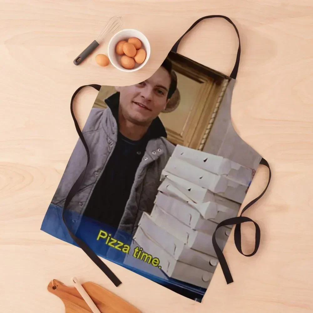 

Pizza Time Apron Beauty Hairdresser Goods For Home And Kitchen Cooking Clothes Apron