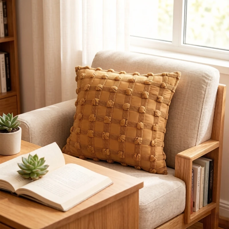

Reading Nook Decorative Cushions Decorative Pillows Simple Solid Color 45x45 Cushions Cover Sofa Pillowcase