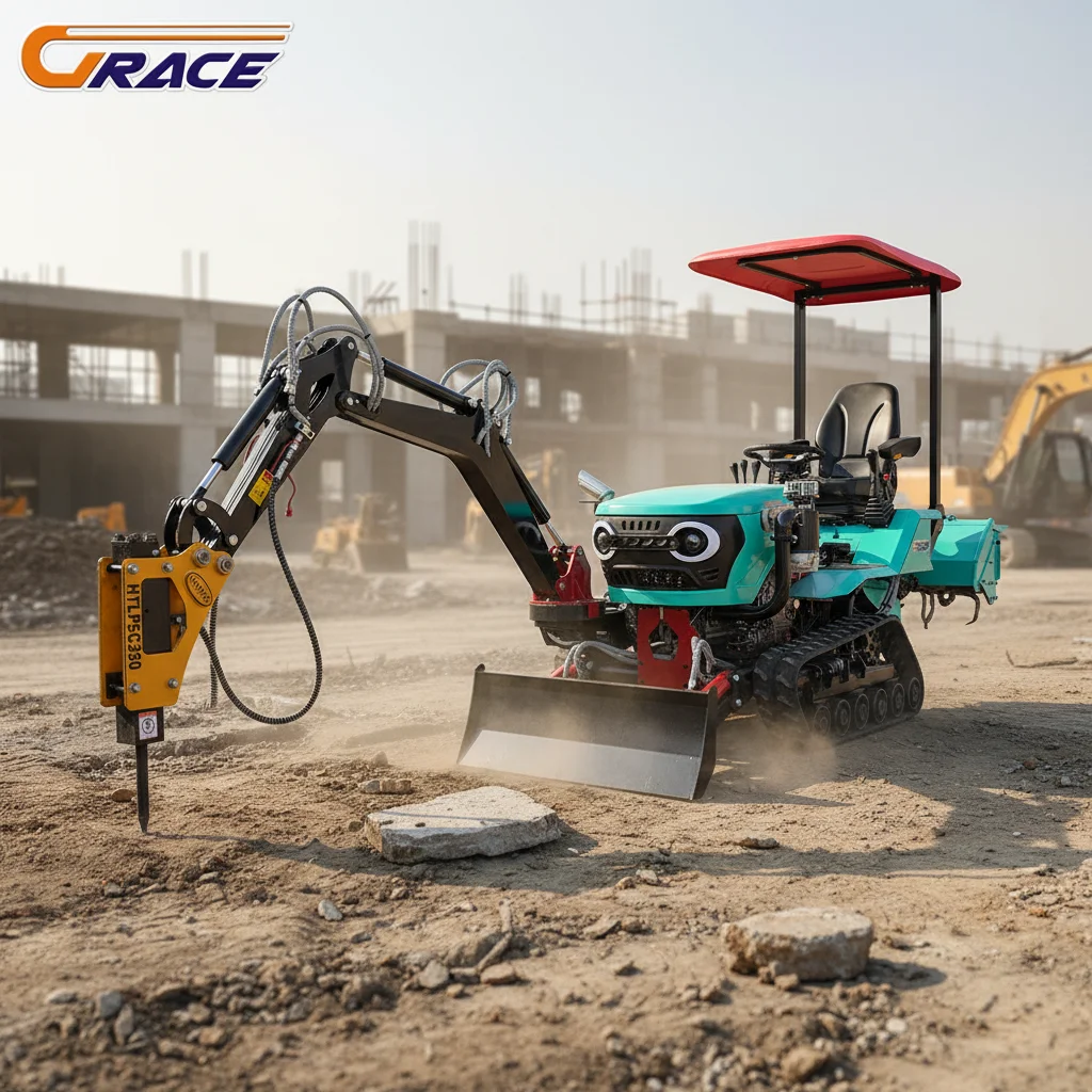 

Agricultural 35HP Crawler Tractor EuroV Engine Rotary Tiller Ditching Machine Multi Functional