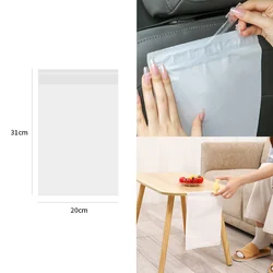 100pcs Car Bin Bag Cleaning-Bags Self-adhesive Portable Transparent Bag Home Kitchen Office Disposable Bags