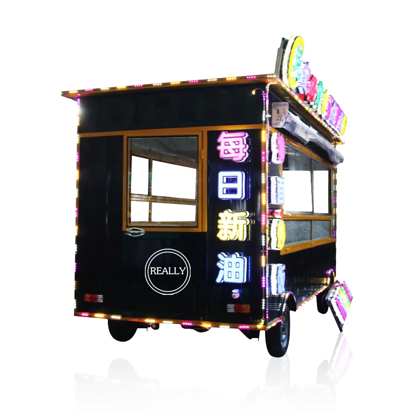 Wholesale Mobile Hot Dog Coffee Food Truck Ice Cream Catering Trailer Vending Electric Vehicle Crepe Food Cart For Sale