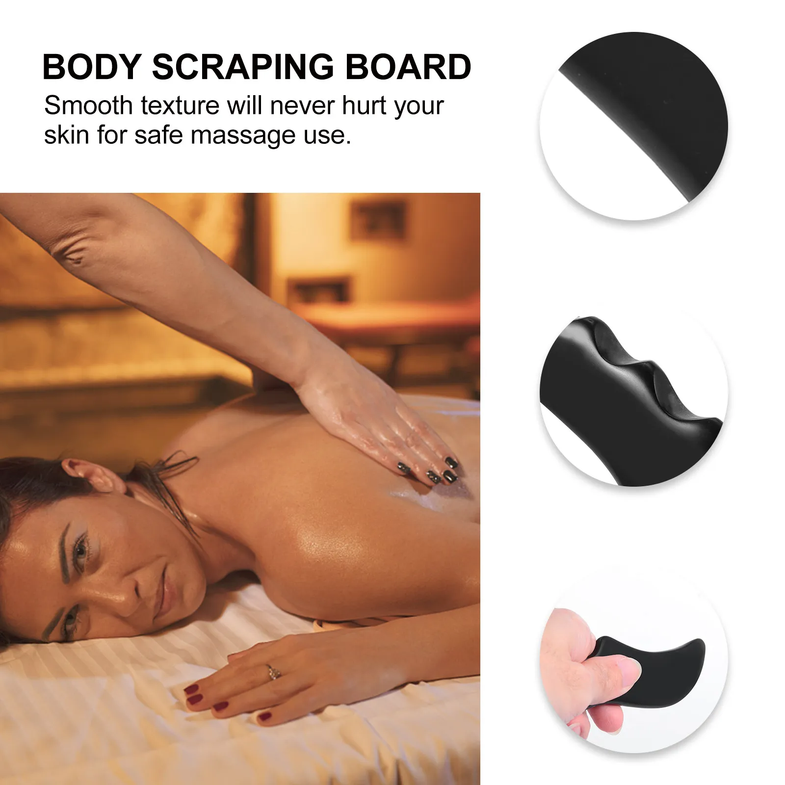 

Массажная доска-скребок из нефрита для лица и тела: расслабление напряженных мышц, гладкая текстура, простота использования, эргономичный дизайн, улучшение кровообращения, Гуаша