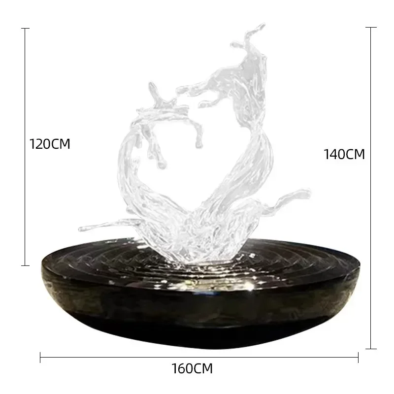 Modern creative simple transparent splash sculpture decoration