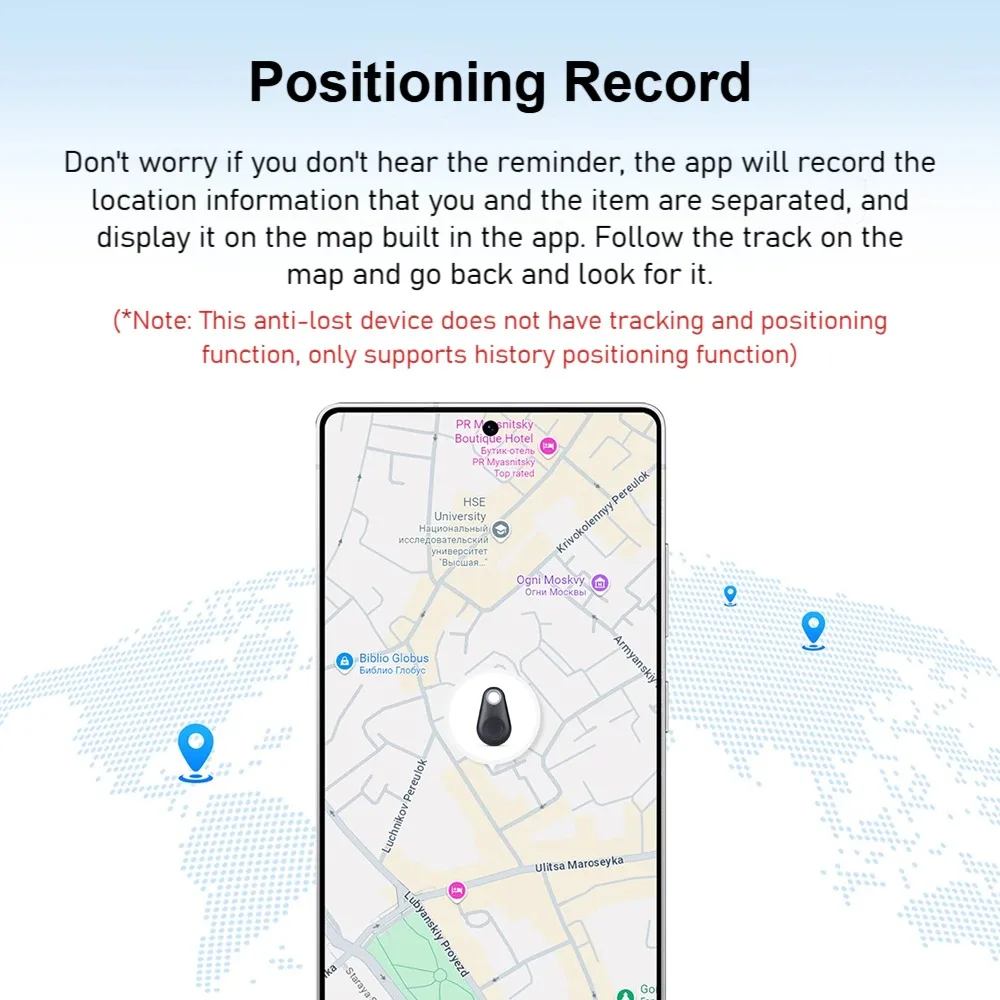 Mini Fashion Smart Pets Anti Lost Alarm Wireless Child Bag Key Finder Locator Reminder For ios and Android