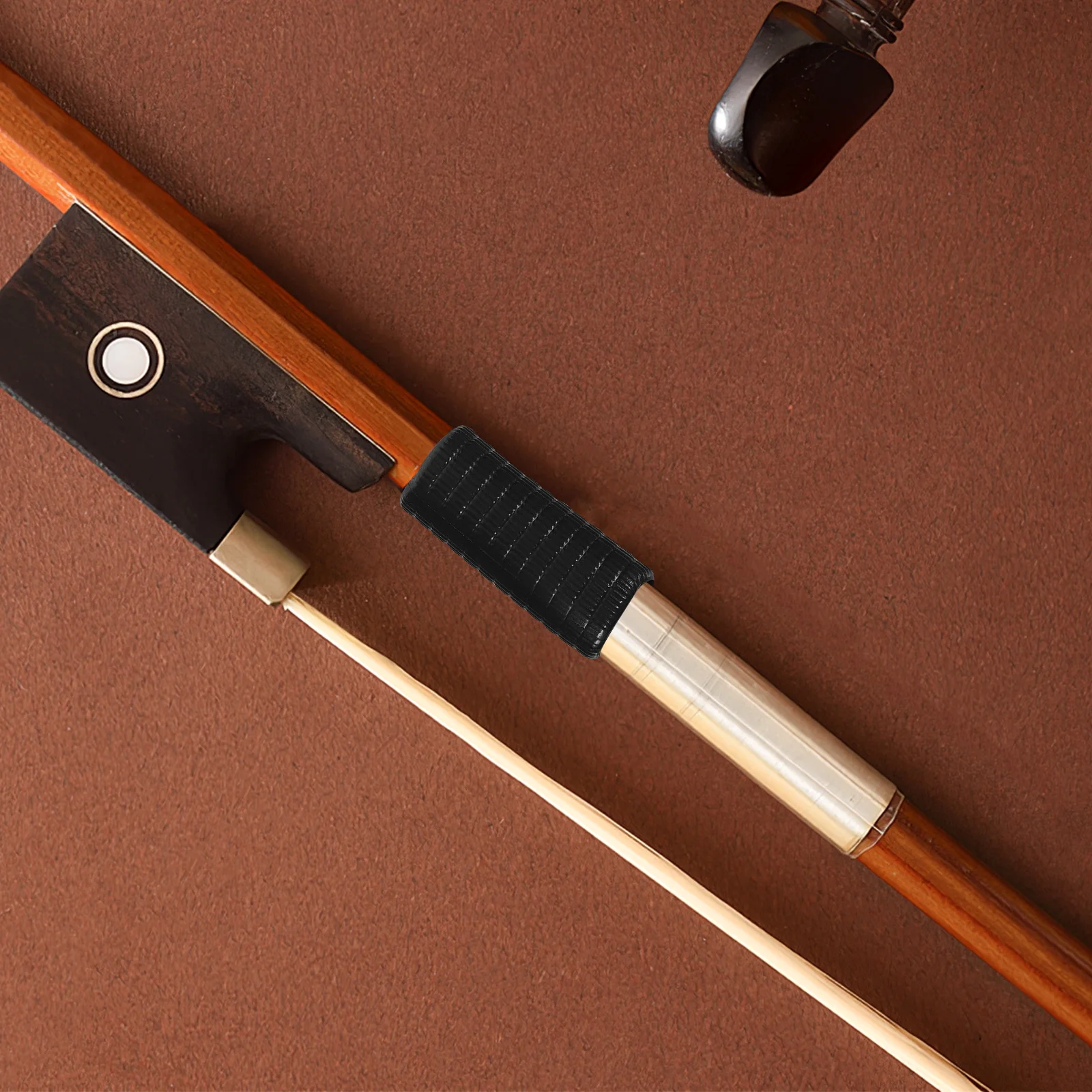 

4Pcs Bow Grip Rubber Sleeve Black Violin Viola Elastic Anti Slip Bow Parts Comfortable Playing Aid Cello Rubber Endpin