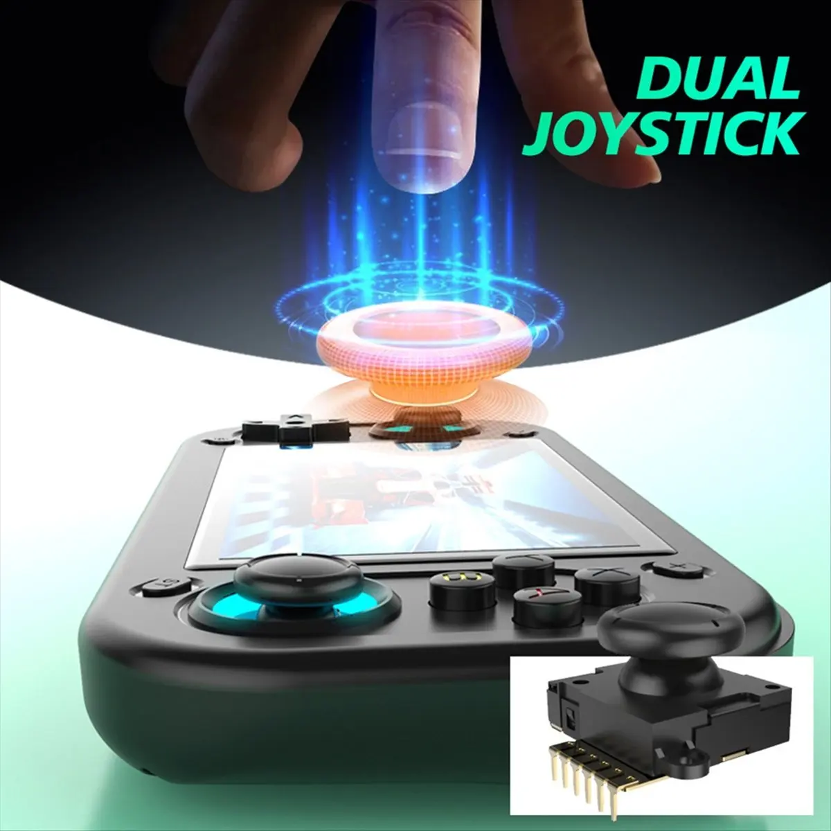 Top Sale R43S Retro Handheld Video Game Console 4.3Inch Screen -Compatible Out Portable Pocket Video Player 64GB Games Black