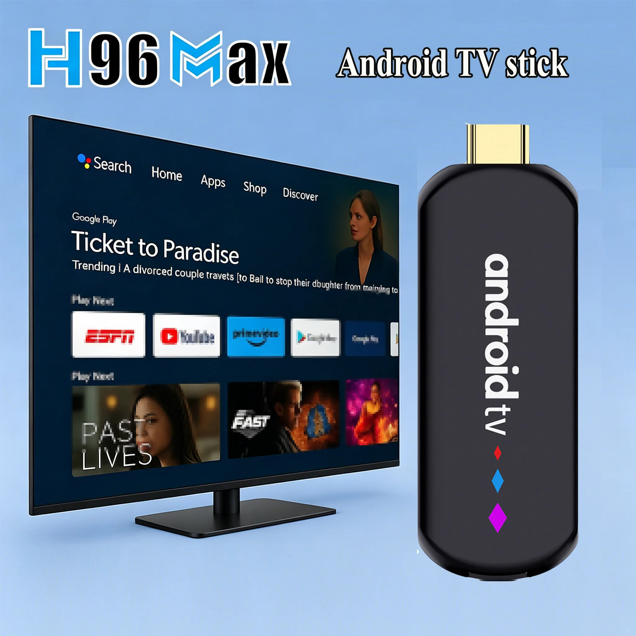 

ТВ-приставка H96 MAX на Android с процессором Amlogic S905L3, поддержкой 3D, 4K HDR, Wi-Fi 2.4G/5G, Wi-Fi 6, 8/16 ГБ памяти и голосовым пультом дистанционного управления