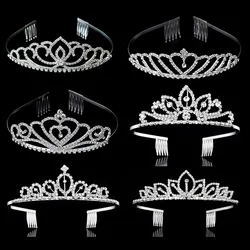 ZANLLOY Six Crystal Bridal Jewelry Headdress Crown Wedding Party Accessories Exquisite Rhinestone Senior Elegant Female Fashion