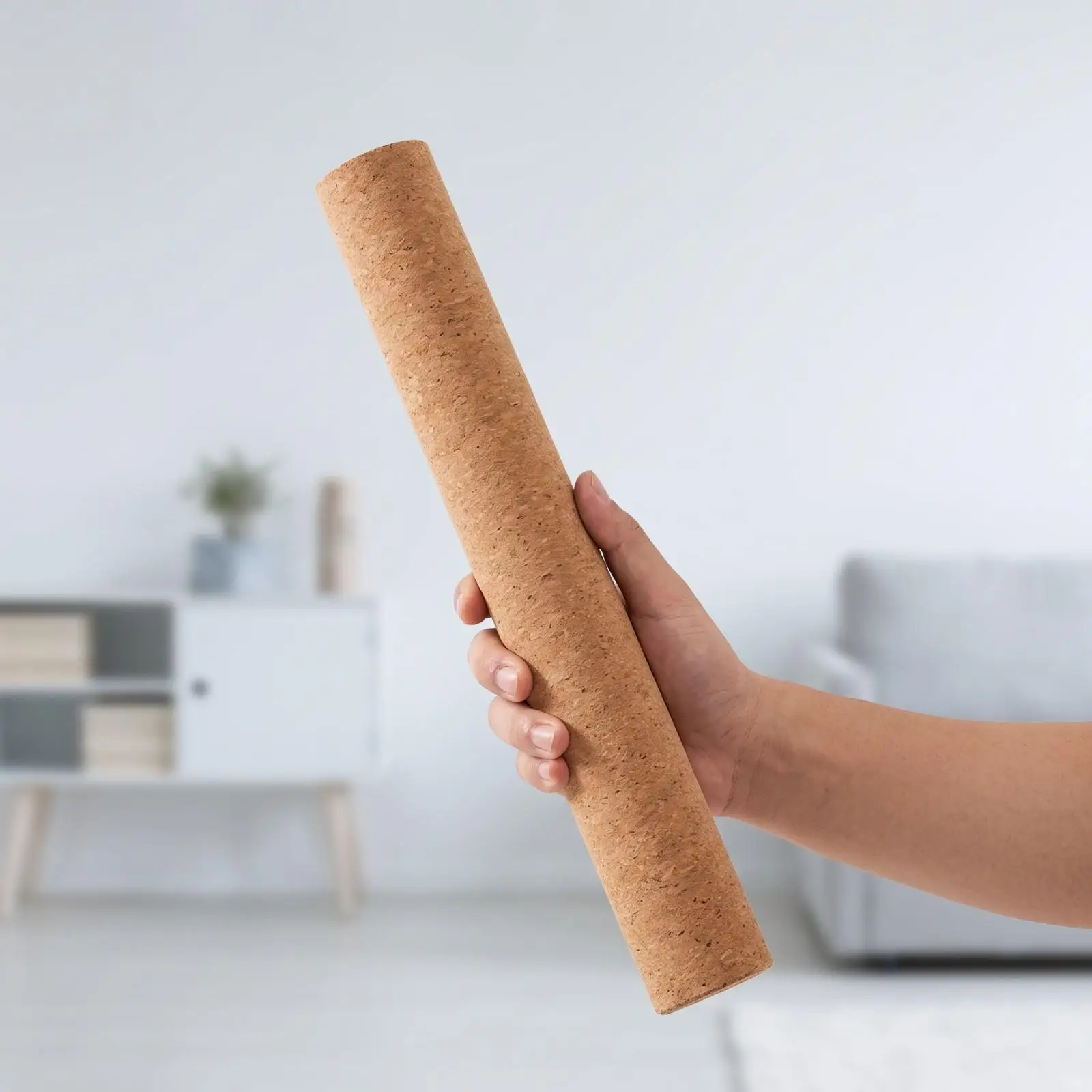Firm Cork Massage Roller for Muscle Relaxation and Mobility Training Tool for Daily Wellness Routine