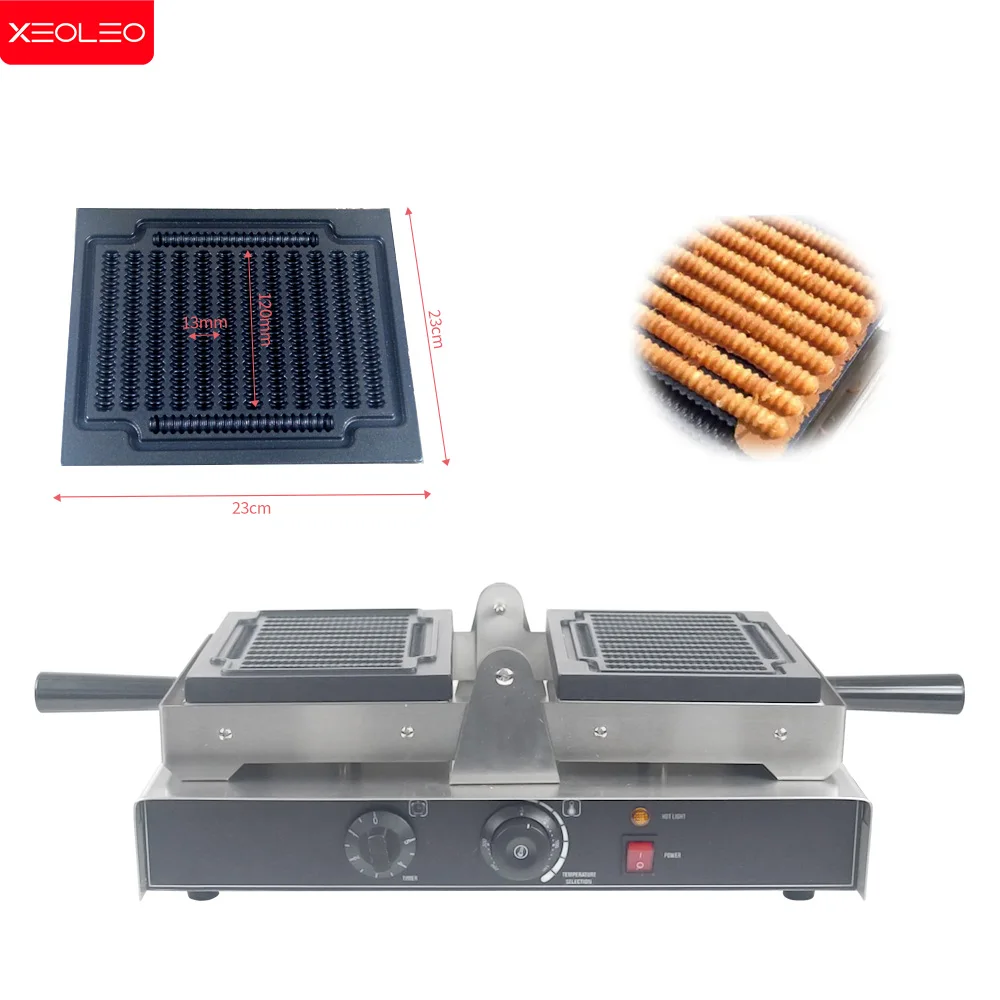 XEOLEO  Electric Waffle Makers 1600W French Fries Waffle Stick Machine Threaded Shape Waffle Fries Machine Non-stick