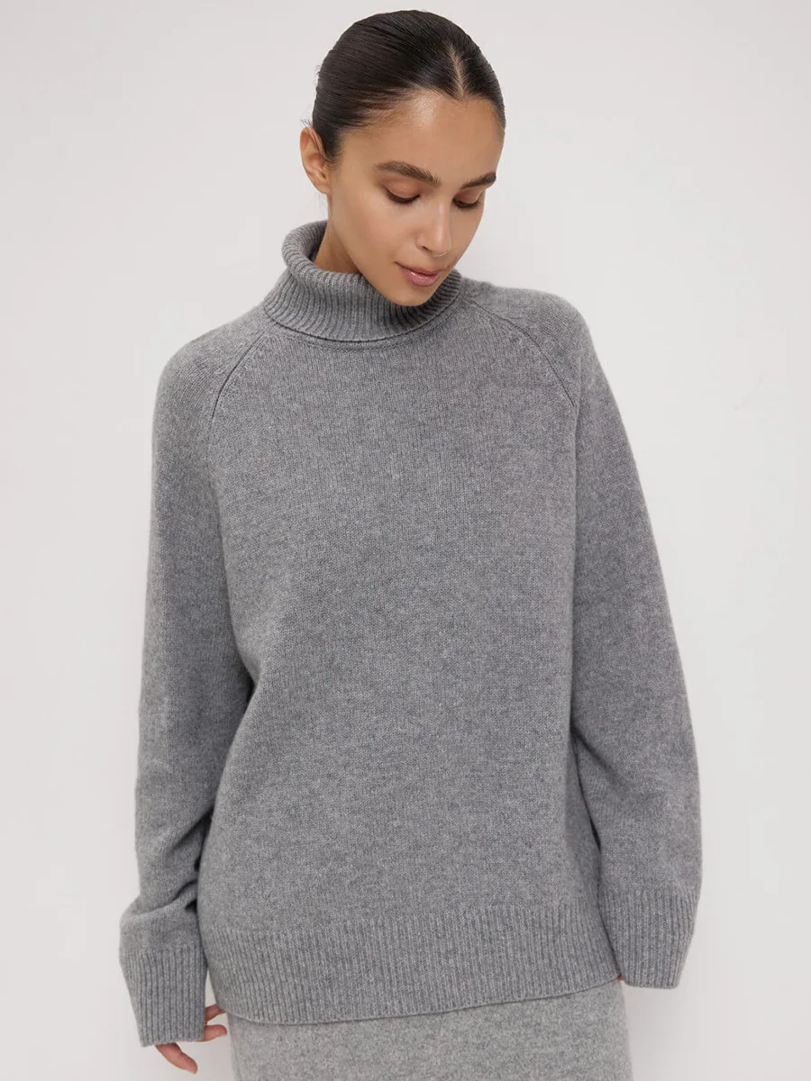 

Autumn Winter Casual Fleece Thickened Warm Sweater Women's Turtleneck Solid Sweater Knitting Pullovers Rollneck Slim Fit Top