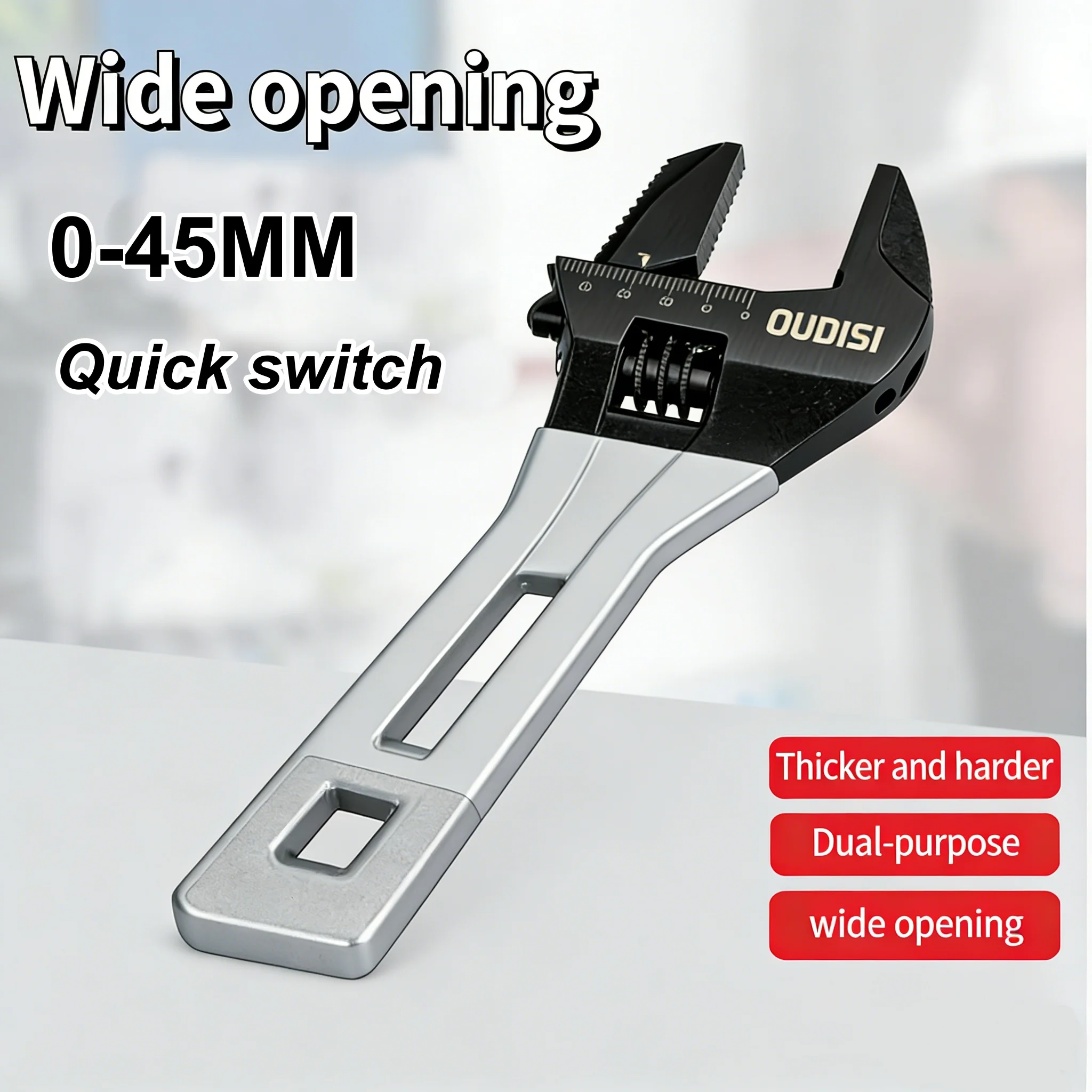 Adjustable Large Open Steel Wrench Universal Mini Spanner Bathroom Multifunctional Household Pipes Repair Tools 5/6/8 Inch
