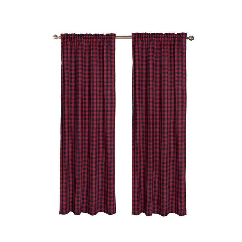 (118) Customized Factory Direct Sales Amazon Hot Selling Curtains Nordic Style Lattice Curtains