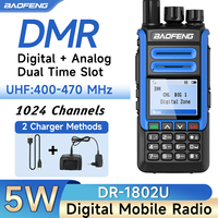 BAOFENG DR-1802U DMR Digital Walkie Talkie Dual Mode Analog Dual Time Slot Tier 1+2 Ham Radio Two Way Radio