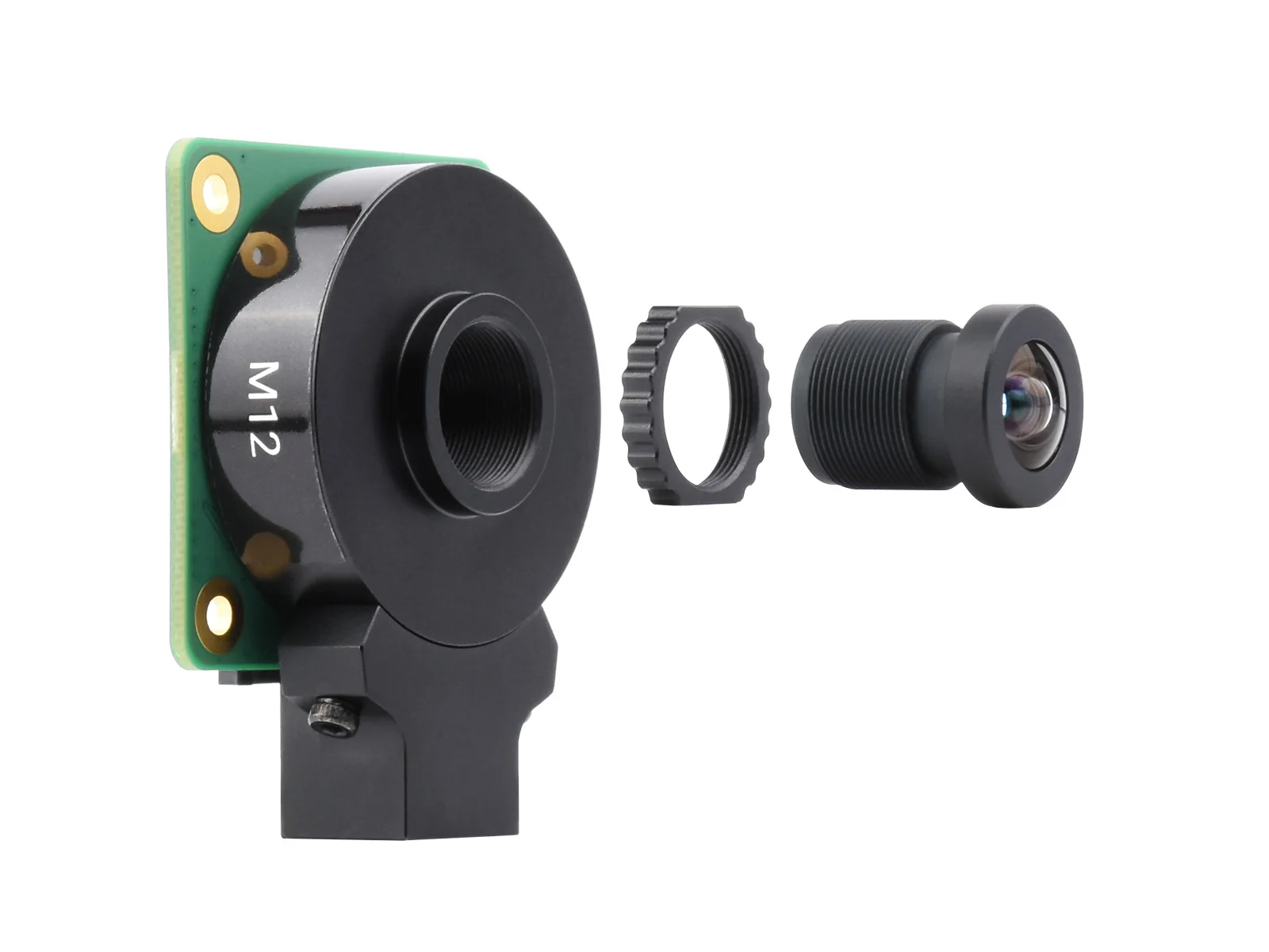 Waveshare M12 High Resolution Lens, 16MP, 105° FOV, 3.56mm Focal Length, Compatible With Raspberry Pi High Quality Camera M12